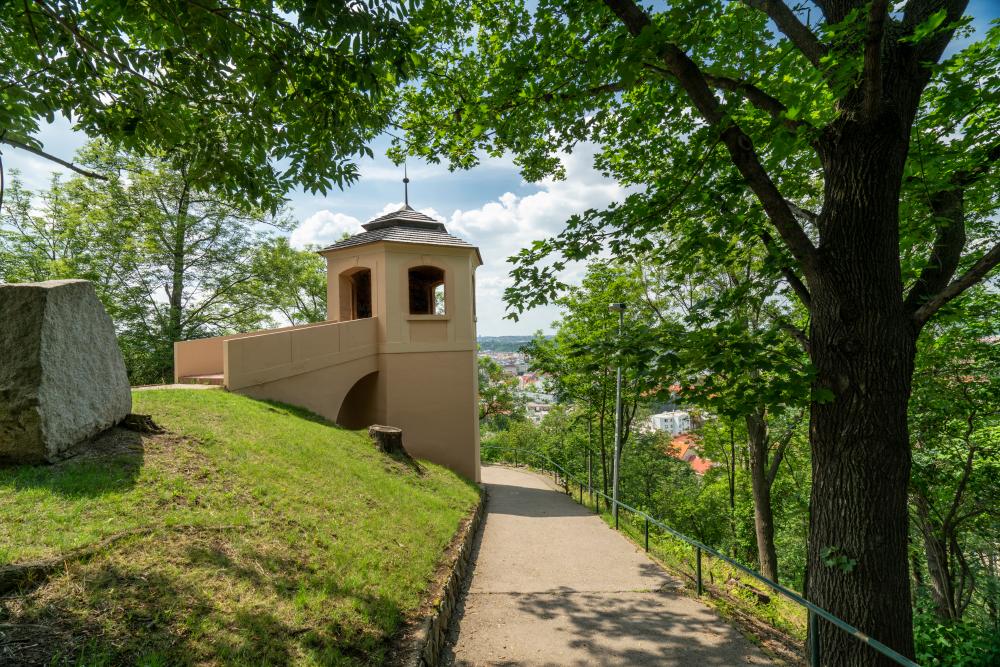 park na vrchu Vítkově, Thomayerova vyhlídka, 2018