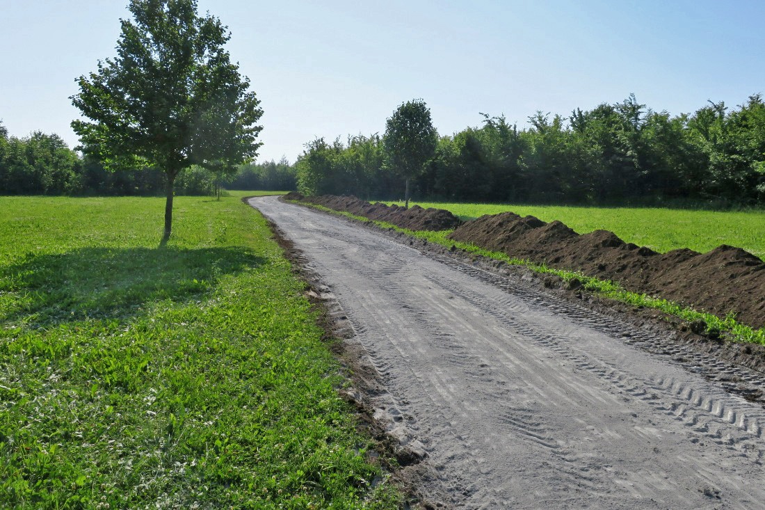 výstavba nových cest v Lesoparku Letňany, ilustr. foto, 6/2018