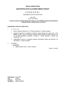 Usnesení Zastupitelstva hlavního města Prahy číslo 4/60 ze dne 28. 2. 2019 k návrhu na úpravu rozpočtu kapitoly 06, odboru 62 - KUC MHMP a poskytnutí individuálních účelo