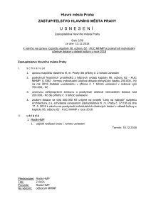 Usnesení Zastupitelstva hlavního města Prahy číslo 2/56 ze dne 13. 12. 2018 k návrhu na úpravu rozpočtu kapitoly 06, odboru 62 - KUC MHMP a poskytnutí individuální účelov