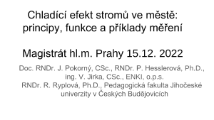 konzsetk151222_6_Chladící efekt stromů ve městě: principy funkce a příklady měření, ENKI