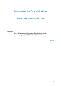 Strategie adaptace hl. m. Prahy na klimatickou změnu, 6/2017, analytická část