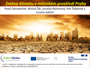 workshop 62022, Změna klimatu v městském prostředí Prahy a v okolní krajině