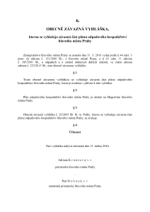 Krajský Plán odpad. hospodářství hl.m.Prahy na období 2016-2025 - Obecně závazná vyhláška č. 6/2016