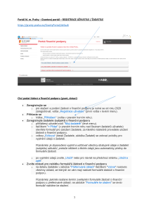Návod - registrace žadatele na Grantový Portál  HMP