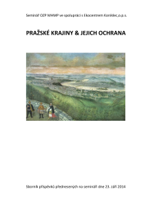 seminář PRAŽSKÉ KRAJINY &amp; JEJICH OCHRANA, sborník