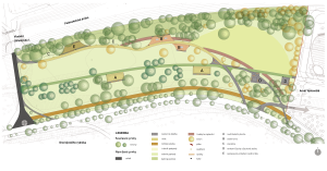 Začlenění části Výstaviště k parku Stromovka 2021, návrh revitalizace ploch, schema v pdf