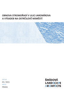 Koncepce obnovy stromořadí v ulici Jaromírova a výsadeb na Ostrčilově náměstí, 2021