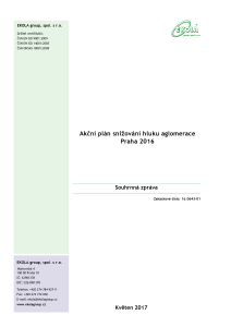 Akční plán snižování hluku pro aglomeraci Praha 2016 - Souhrnná zpráva, PDF formát