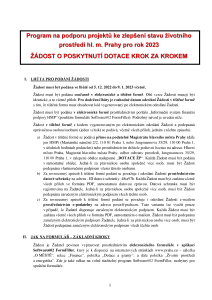 Granty ŽP 2023 - Jak vyplnit formulář, formát PDF