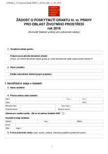 Vzor.formuláře grantů pro 2016, Příl. č. 2 k usnes.Rady HMP č. 2659 z 27. 10. 2015