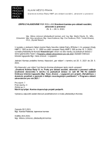 3419965_Zápis z jednání Grantové komise RHMP pro oblasti sociální, zdravotní a prevenci ze dne 25.5 .- 28.5. 2021