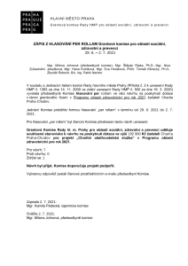 3420090_Zápis z jednání Grantové komise RHMP pro oblasti sociální, zdravotní a prevenci ze dne 29. 6. - 2. 7. 2021