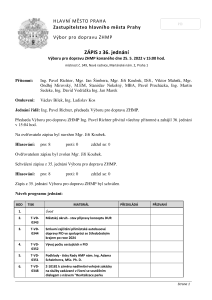 Zápis z 36. jednání výboru, ze dne 25. 5. 2022