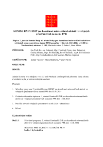 Zápis z jednání Komise Rady hl. m. Prahy pro koordinaci neinvestičních aktivit ve veřejných prostranstvích na území PPR ze dne 11. 1. 2024