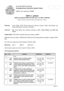 Zápis z 1. jednání výboru, ze dne 1. 12. 2022