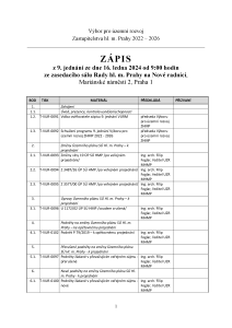 Zápis z 9. jednání výboru, ze dne 16. 1. 2024