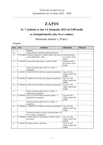 Zápis z 7. jednání výboru, ze dne 14. 11. 2023