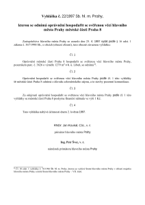 obecně závazná vyhláška č. 22/1997 Sb. hl. m. Prahy