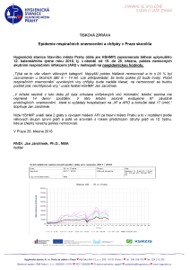 Chřipková epidemie v Praze skončila