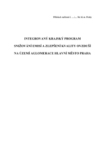 Integrovaný krajský program snižování emisí a zlepšení kvality ovzduší na území aglomerace Hlavní město Praha