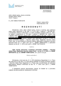 Rozhodnutí ministerstva vnitra ČR, Č. j.: MV-152644-7/ODK-2018