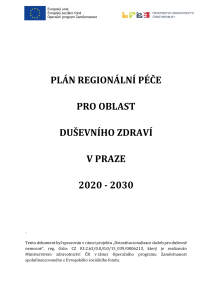 Plán regionální péče v oblasti duševního zdraví do roku 2030