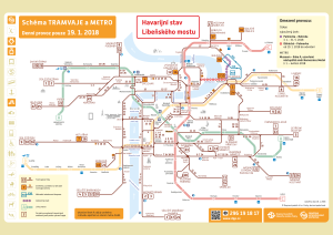 Schéma TRAMVAJE a METRO &#8211; denní provoz POUZE 19. 1. 2018