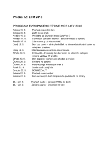 PROGRAM EVROPSKÉHO TÝDNE MOBILITY 2018