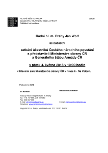 Setkání účastníků Českého národního povstání s představiteli Ministerstva obrany ČR a Generálního štábu Armády ČR