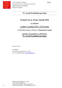 Pietní shromáždění u příležitosti 74. výročí Pražského povstání