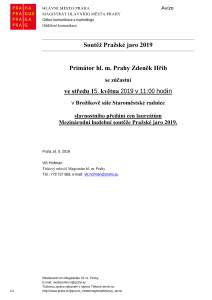 Slavnostní předání cen laureátům Mezinárodní hudební soutěže Pražské jaro 2019