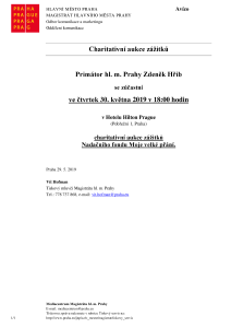 Charitativní aukce zážitků Nadačního fondu Moje velké přání