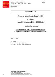 Vyhlášení Top Ten &#8211; nejlepších sportovců Českého svazu tělesně postižených sportovců