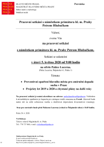 Pracovní setkání s náměstkem primátora hl. m. Prahy Petrem Hlubučkem