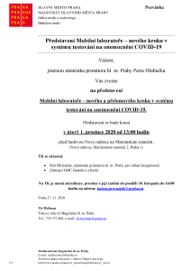 Představení Mobilní laboratoře &#8211; nového kroku v systému testování na onemocnění COVID-19