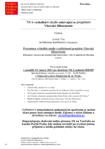 TK k výsledkům studie zabývající se projektem Vltavské filharmonie