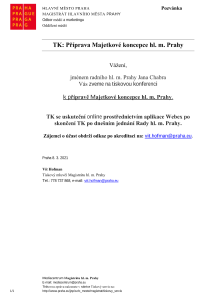 TK: Příprava Majetkové koncepce hl. m. Prahy