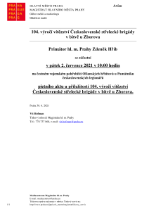 104. výročí vítězství Československé střelecké brigády v bitvě u Zborova