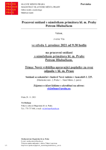 Pracovní snídaně s náměstkem primátora hl. m. Prahy  Petrem Hlubučkem