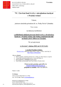 TK: Otevření food trucku s ukrajinskou kuchyní  v Pražské tržnici