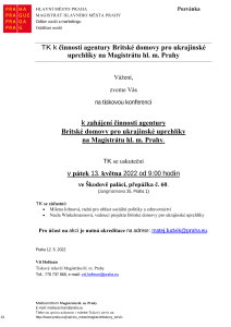 TK k činnosti agentury Britské domovy pro ukrajinské uprchlíky na Magistrátu hl. m. Prahy