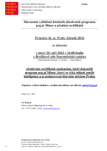 Slavnostní vyhlášení letošních absolventů programu  prg.ai Minor a předání certifikátů