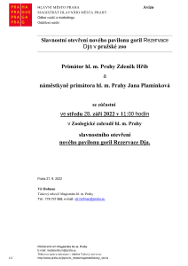 Slavnostní otevření nového pavilonu goril Rezervace  Dja v pražské zoo