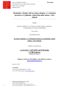 Kulatý stůl na téma reklamy ve veřejném prostoru a k plánům vedení hlavního města v této oblasti