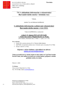 Tisková konference k základním informacím o rekonstrukci Barrandovského mostu v letošním roce