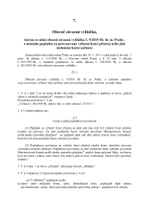 Obecně závazná vyhláška č. 7/2011 Sb. hl. m. Prahy