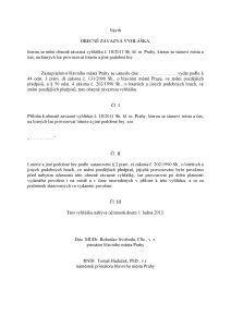 OZV, kterou se mění obecně závazná vyhláška č. 18/2011 Sb. hl. m. Prahy, kterou se stanoví místa a čas, na kterých lze provozovat loterie a jiné podobné hry