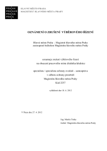 specialista / specialistka ochrany ovzduší - samospráva - zrušení výběrového řízení