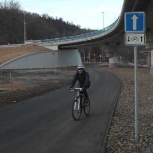 cykloobousměrka tam, malá chuchle